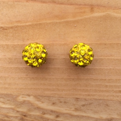 Sparkle Earrings - Lemon Yellow
