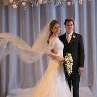 Lace Wedding Dress Long Sleeves Zipper Back pwd0042 - Thumbnail 2