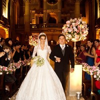 Lace Wedding Dress with Long Sleeves pwd0043 - Thumbnail 1