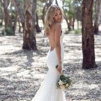 Sexy Mermaid Lace Wedding Dress Backless pwd0047  - Thumbnail 1