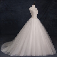 Tulle and Beads Wedding Dress pwd0056 - Thumbnail 1