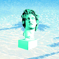VAPORWAVE PASTEL MACINTOSH PLUS AND 8 BIT SUMMER BEACH T SHIRT  - Thumbnail 1