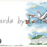 Stork with baby - Thumbnail 2