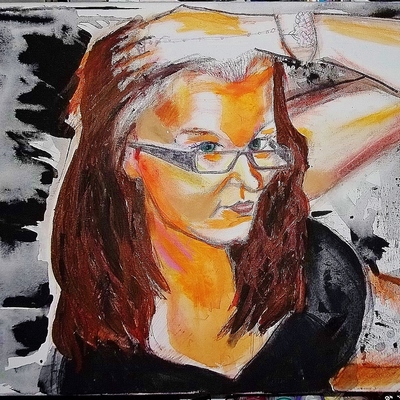Painting of my wife.