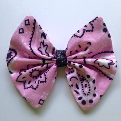 Pink bandana with black glitter