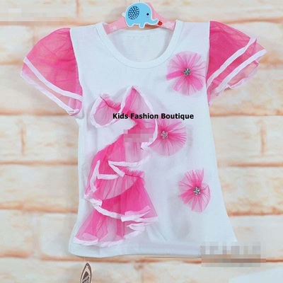 Girls beautiful pink ruffles top