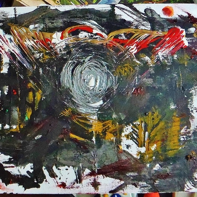 Cupid shit in my heart.  a painting