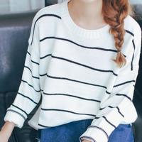 Harajuku Striped Sweaters in 3 Colors - Thumbnail 1