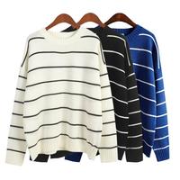 Harajuku Striped Sweaters in 3 Colors - Thumbnail 2