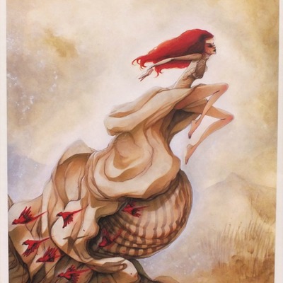 "the flight" limited edition art print from original painting by kmye chan