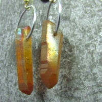 Yellow incandescent quartz earrings  - Thumbnail 2