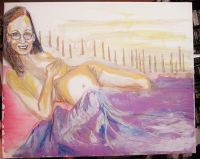 Smiling while her child was an astronaut in her womb