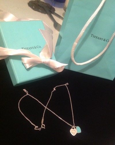 100% Authentic Tiffany @ Co Double Heart Tag Pendant