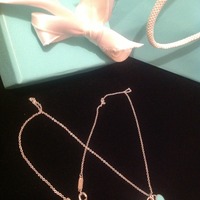 100% Authentic Tiffany @ Co Double Heart Tag Pendant - Thumbnail 1