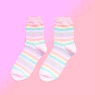 PASTEL RAINBOW SOCKS