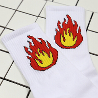 Free Shipping-FIRE SOCKS ( WHITE ) - Thumbnail 1