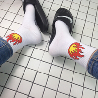 Free Shipping-FIRE SOCKS ( WHITE ) - Thumbnail 3