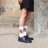 Free Shipping-FIRE SOCKS ( WHITE ) - Thumbnail 4