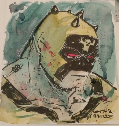 Tequila of Lucha Libre Watercolor