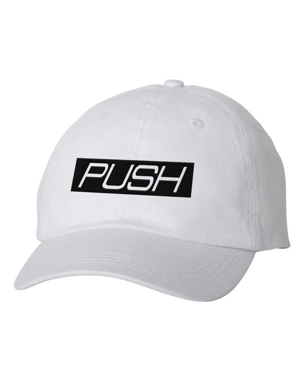Classic Push Dad Hat White