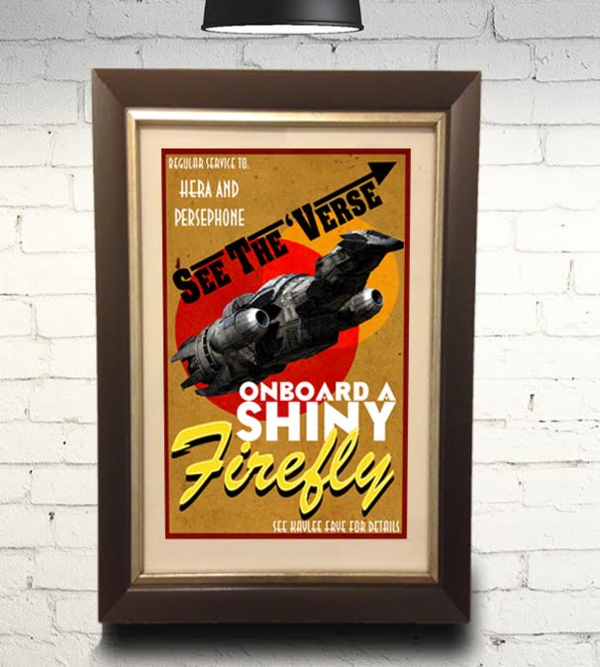 Firefly Serenity Travel Poster "See The 'Verse" Retro Art Print 11x17