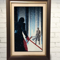 Star Wars The Force Awakens "Duel in the Snow" Retro Art Print 11x17