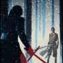 Star Wars The Force Awakens "Duel in the Snow" Retro Art Print 11x17-1