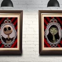 The Nightmare Before Christmas Jack and Sally 2 Print Set 11x17