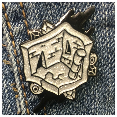 Glitter dungeon enamel pin 060