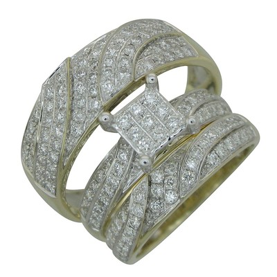 Trio bridal ring - 1.65ct