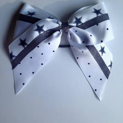 Navy and white dots and stars with dark grey glitter - Thumbnail 2