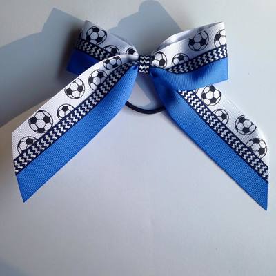Blue, soccer balls, and navy chevron