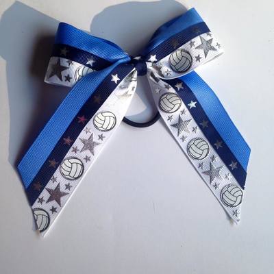 Volleyballs with silver stars, blue, and navy. - Thumbnail 1