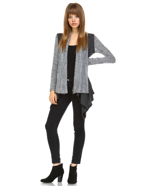 Shawl Cardigan-Grey