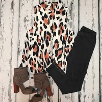 Leopard Print Halter Top - Thumbnail 1