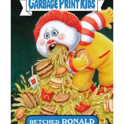 1a retched ronald - limited edition giclée print 5"x 7"