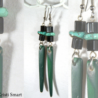 Long spike unisex pirate earrings - Thumbnail 2