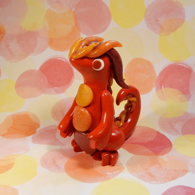 Red glitter dragon