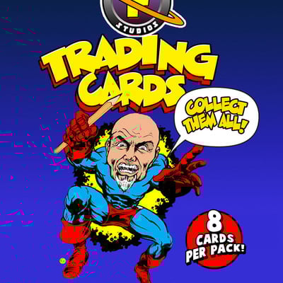 Planet f studios trading cards series one pack of 8