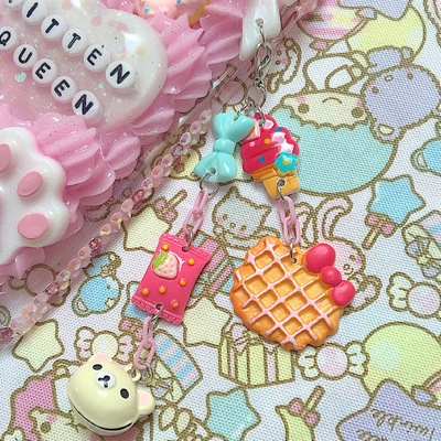 Cream bear charm