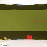 Appliqued Mid Century pillow cover with Mexican fiesta influence - Thumbnail 2