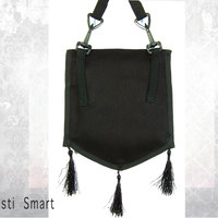 Cosplay steampunk pouch in red black and gray - Thumbnail 3