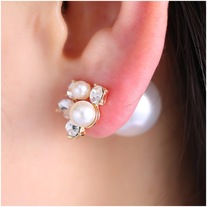 double pearl studs