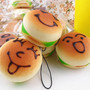 Mini Hamburger bun Squishy Cell Phone Charms-1