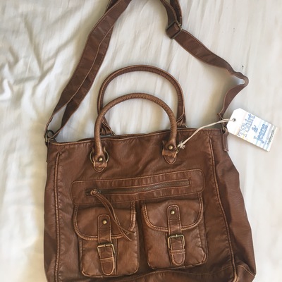 Leather school bag