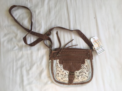 Light Denim Crochet Side Bag