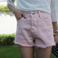 Pastel Pink Fringed Shorts - Thumbnail 2