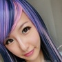 Gradient Color Blue Pink Long Wavy Synthetic hair-1