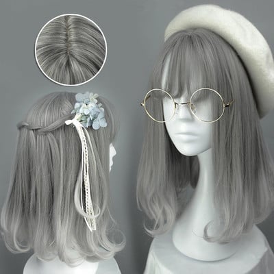Air Bang Gradient Grey Wigs