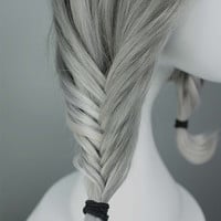Air Bang Gradient Grey Wigs - Thumbnail 4